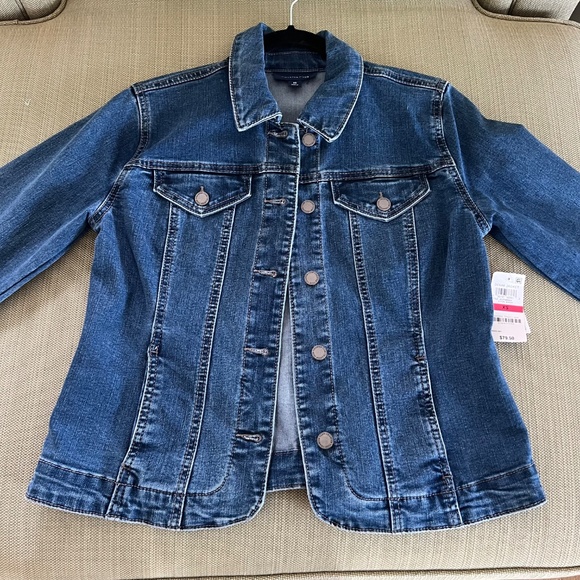 NWT Charter Club Denim Jacket Jean Jacket Classic Denim XS - Picture 5 of 5